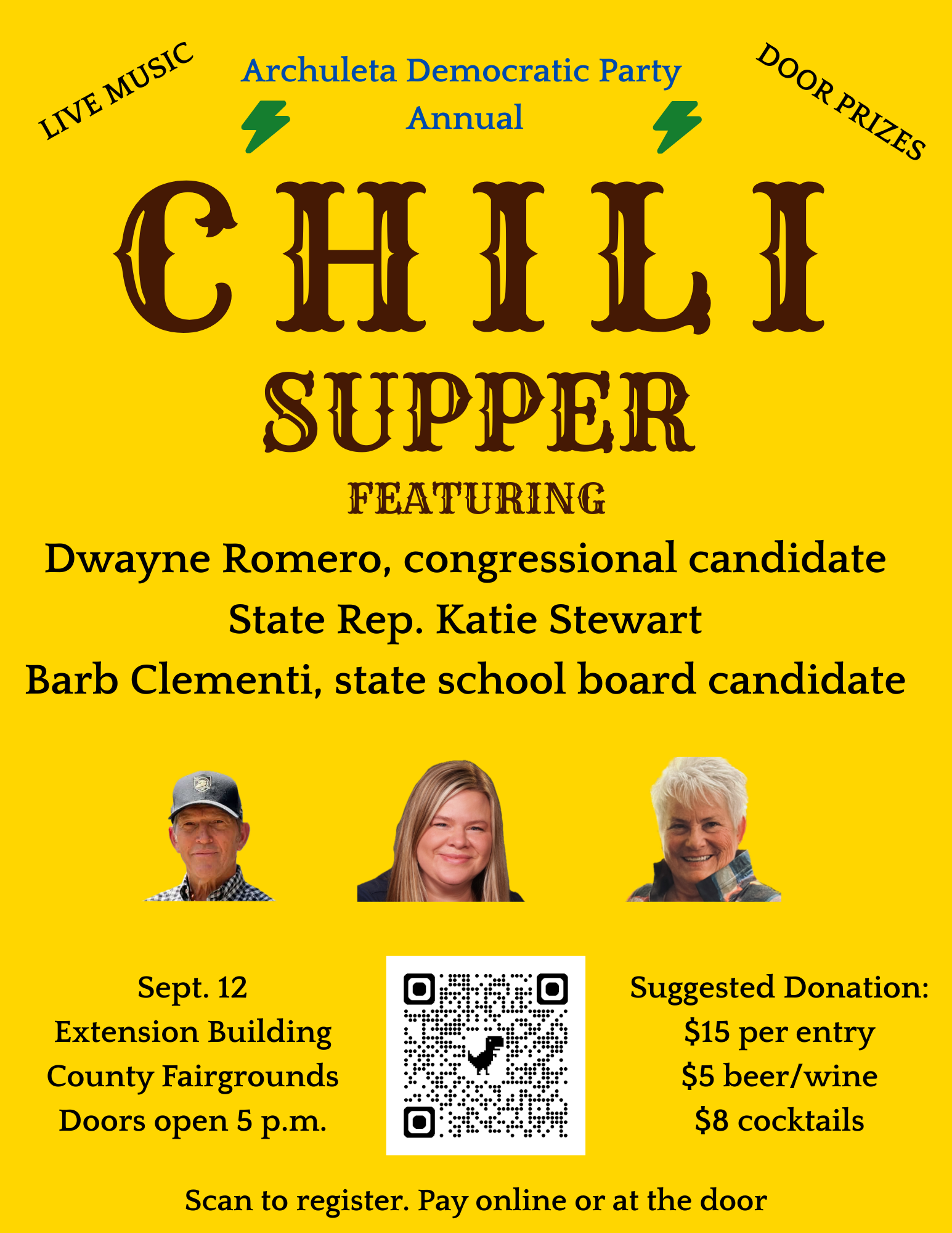 9-12: Chili Supper with Music, Candidates