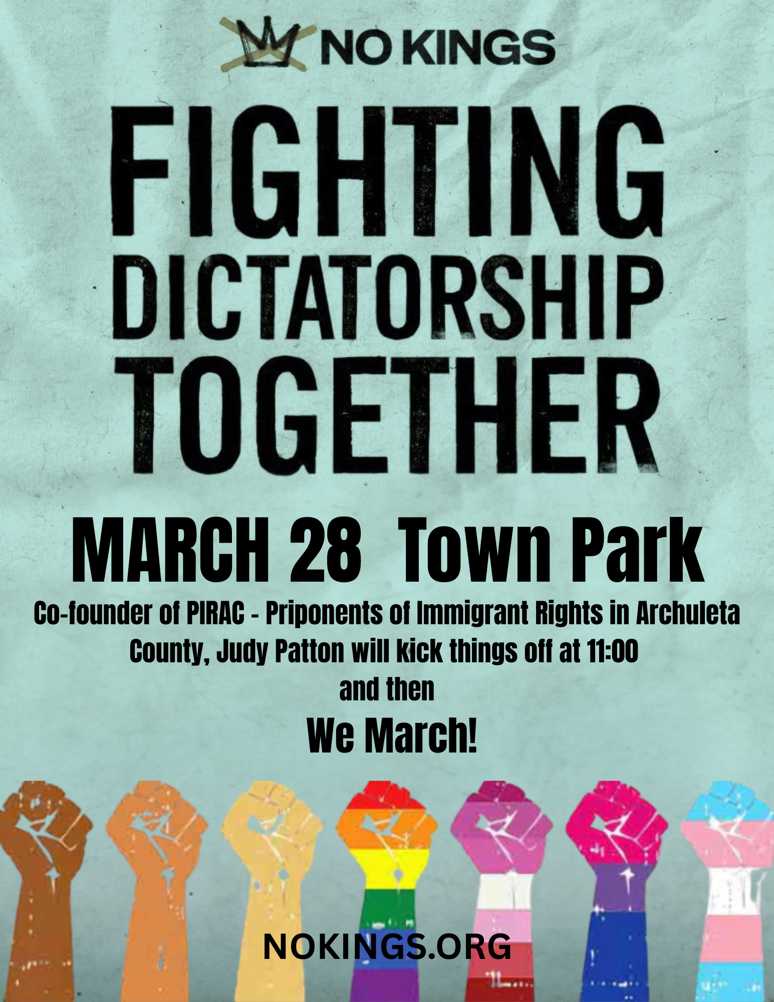 March 28: NO KINGS Protest